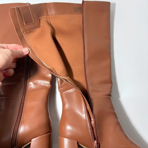 A New Day Eve Riding Block Heel Faux Leather Boots - Picture 10 of 16